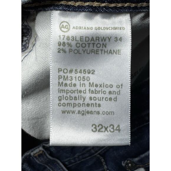 Adriano Goldschmied Men's The Tellis Modern Slim Fit Blue Jeans - Size 32x34.5 - Picture 8 of 8